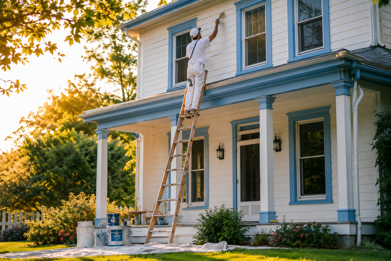 Painters transforming a Sydney home